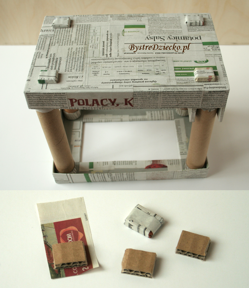 DIY łóżeczko dla lalek - tworzymy eko zabawki dla dzieci z kartonu - urządzamy domek dla lalek